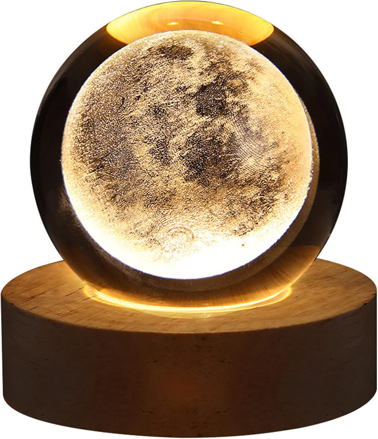 3D Night Moon Lamp Moon Light with Stand and USB Rechargeable Gift for Boy Girl Friends